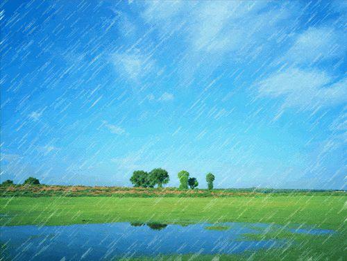 天空下小雨吃瓜,小雨天的悠闲时光